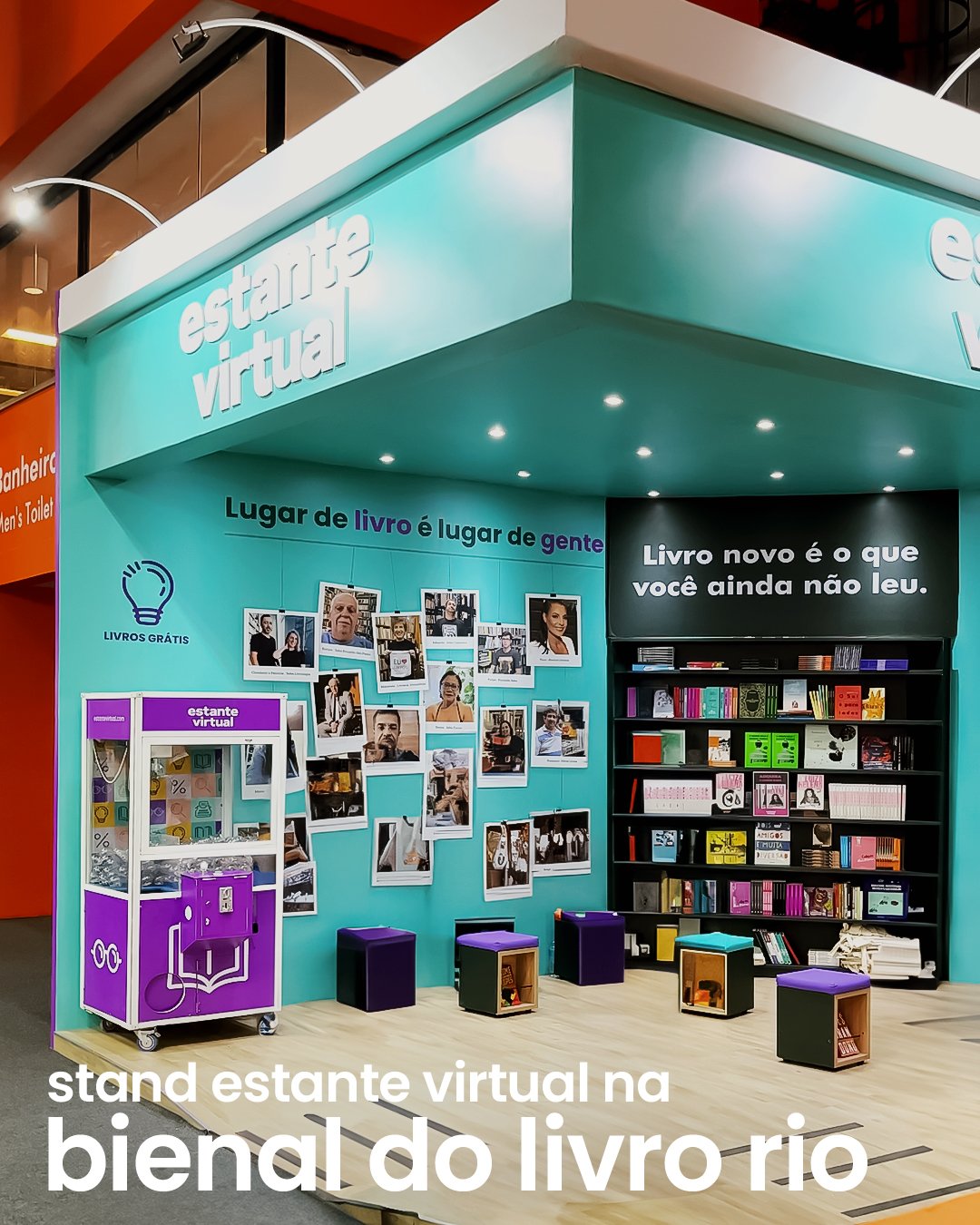 stand estante virtual na bienal do livro rio